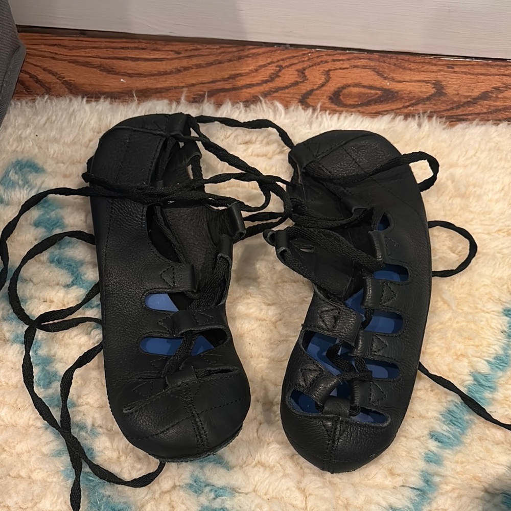 Black Leather Women's Irish dance Shoes